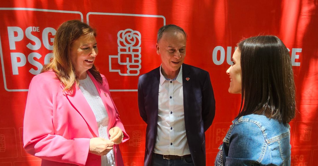 A candidata socialista por Ourense ao Parlamento Europeo, Lorena Guerra Vigo, mantivo unha reunión de traballo coa deputada no Congreso, Marga Martín, e co senador, Rafa Villarino