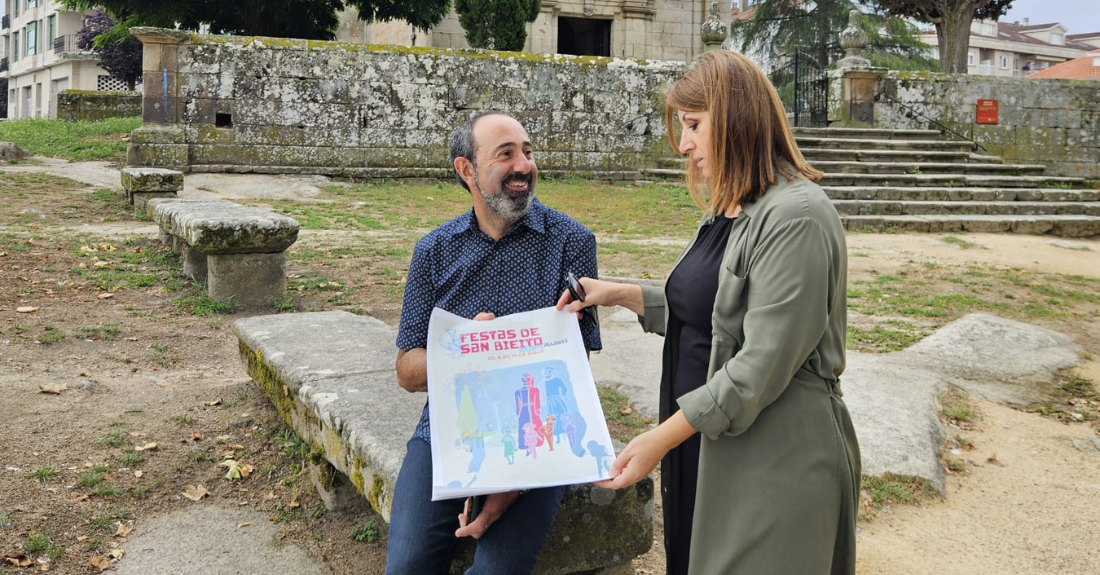 Alberto Conce e Cristina Cid na presentación da Fetsas de San Bieito 2024