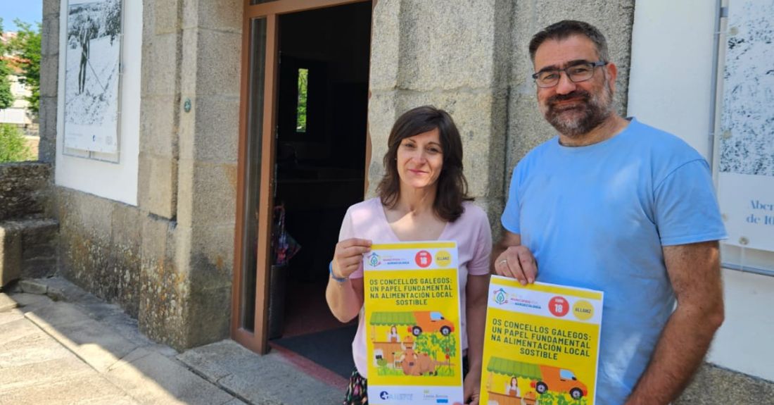 Eva González e Bernardo Varela, coordinadora do GDR Limia-Arnoia e o concelleiro de Medio Ambiente de Allariz