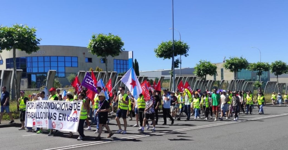 Manifestación dos traballadores de COASA