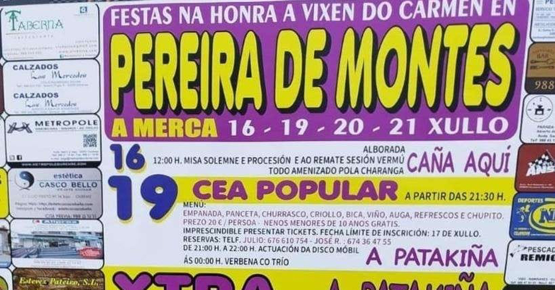 cartel da festa de pereira dos montes en a merca