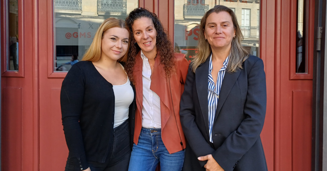 Alba Iglesias, María Fernández e Natalia González, PSdeG-PSOE de Ourense