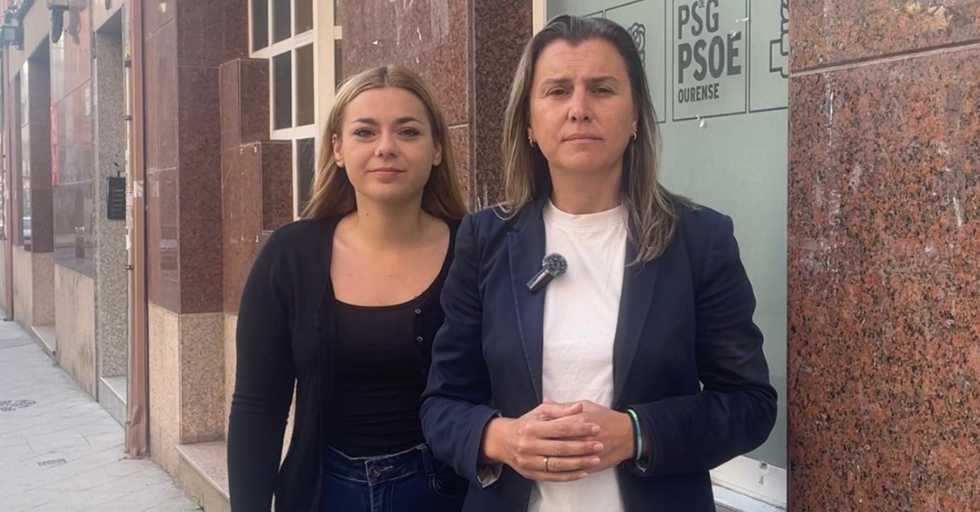 Alba Iglesias e Natalia González, grupo municipal do PSdeG-PSOE no Concello de Ourense