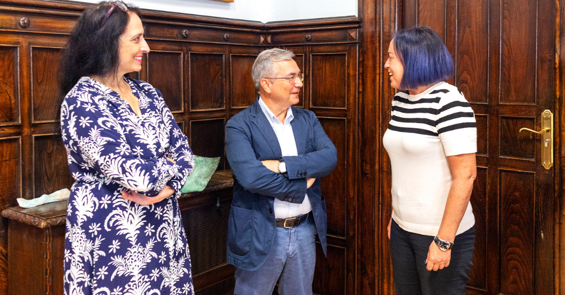 Luis Menor, Marta Gómez e Alime Castro