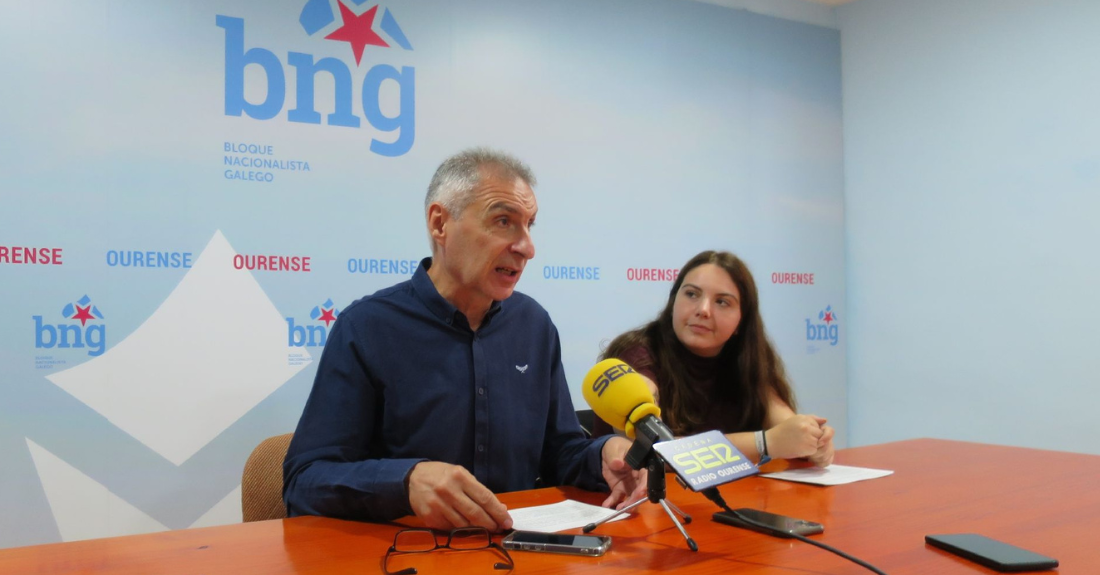 Luis Seara e Erea Blanco, grupo municipal do BNG no Concello de Ourense