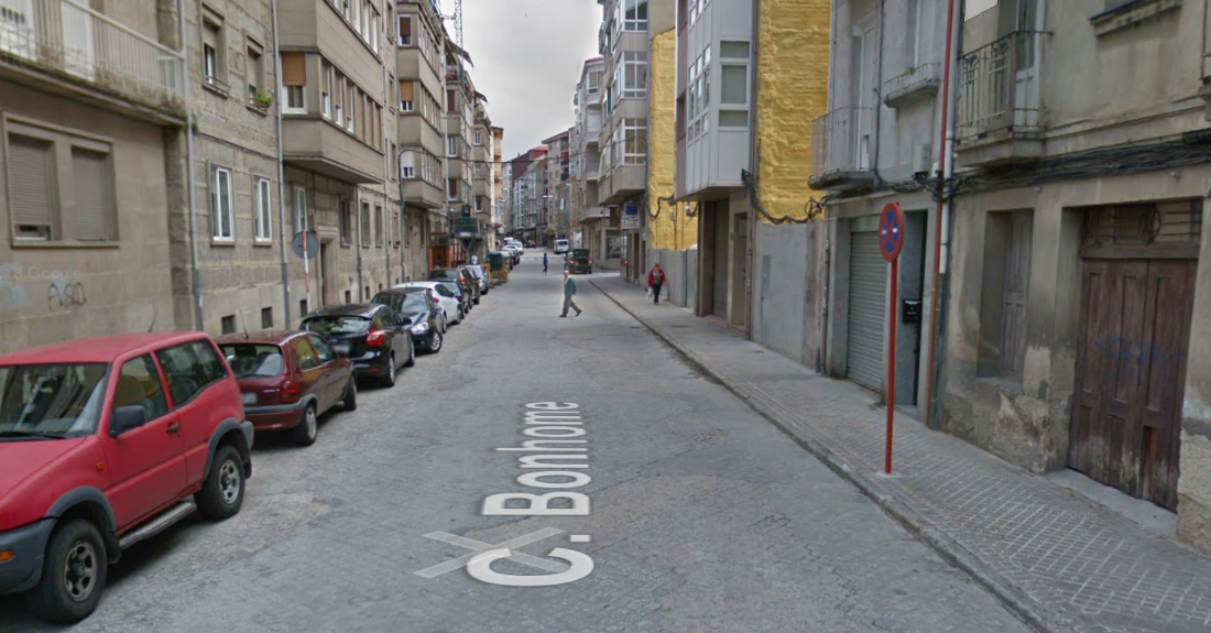 Rúa Bonhome, Ourense, imaxe de Gopogle maps