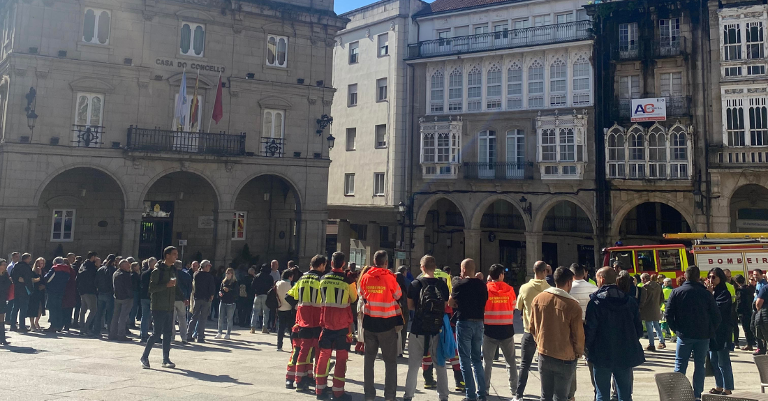 Mobilizacións dos traballadores municipais fronte ao Concello de Ourense