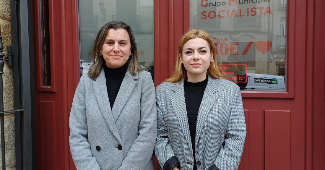 Natalia González e Alba Iglesias, grupo municipal do PSdeG-PSOE no Concello de Ourense