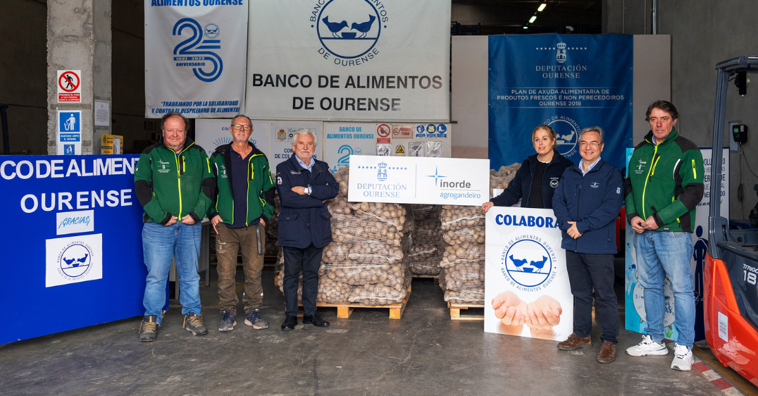 A Deputación de Ourense entrega 10.000 quilos de patacas da Limia ao Banco de Alimentos