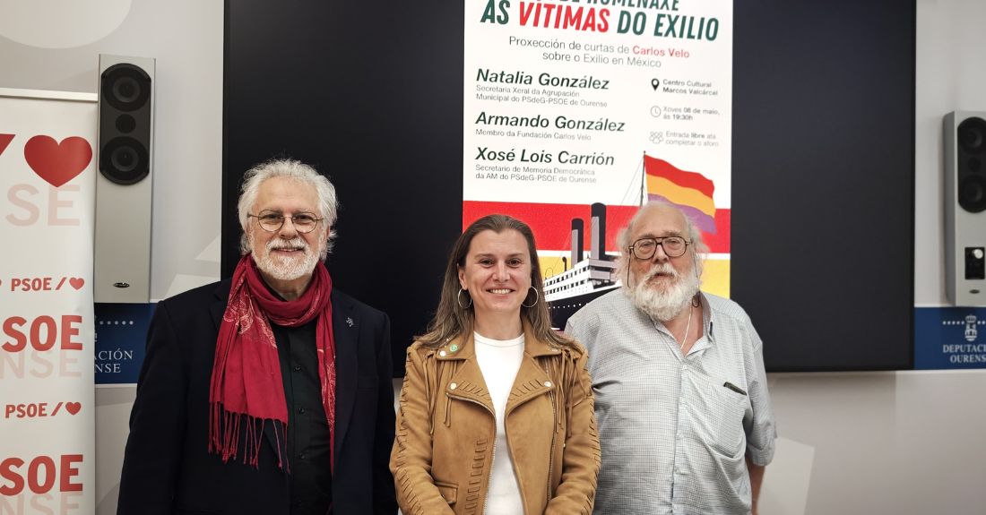 Armando González, Natalia González e Xosé Lois Carrión