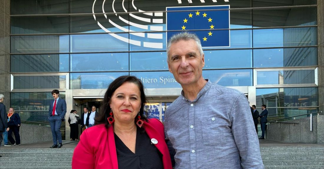 Luís Seara e a eurodeputada Ana Miranda