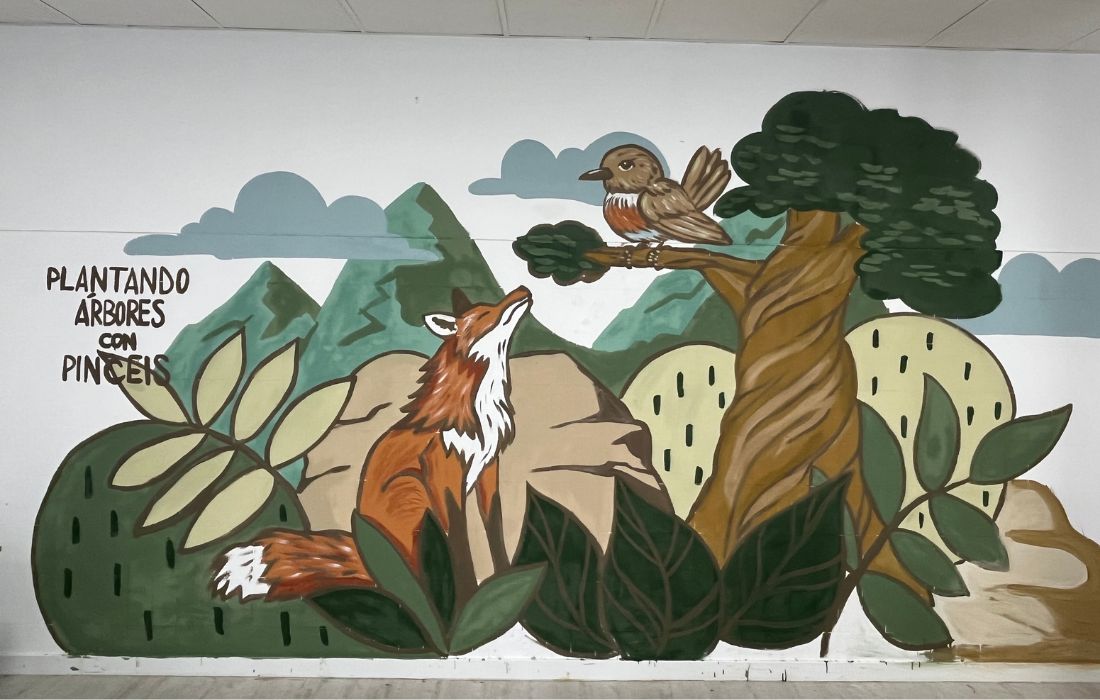 mural-ceip-curros-enriquez-ourense-plantando-arbores-con-pinceis