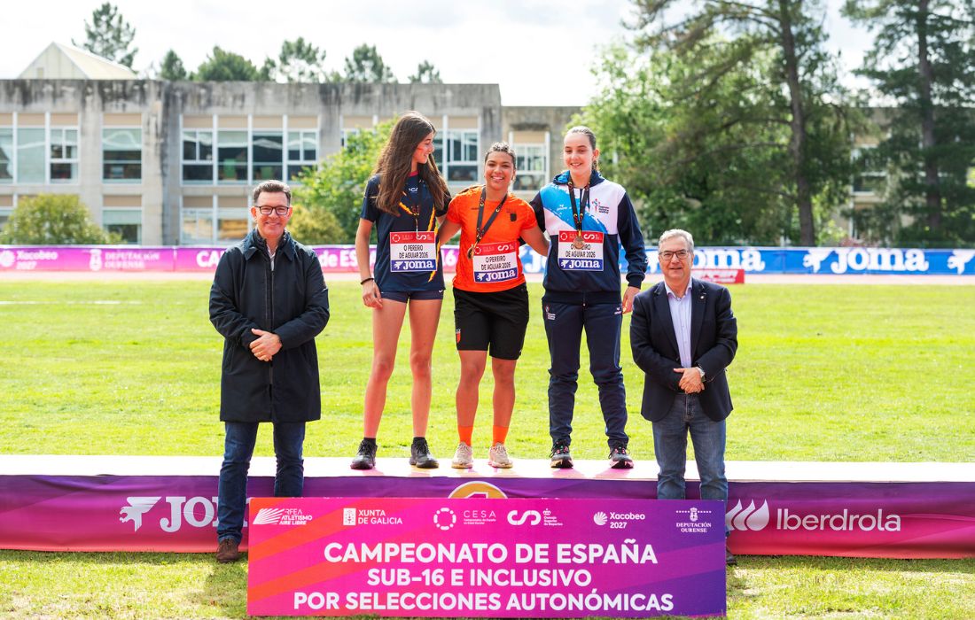 Entrega de medallas lanzamento de peso feminino