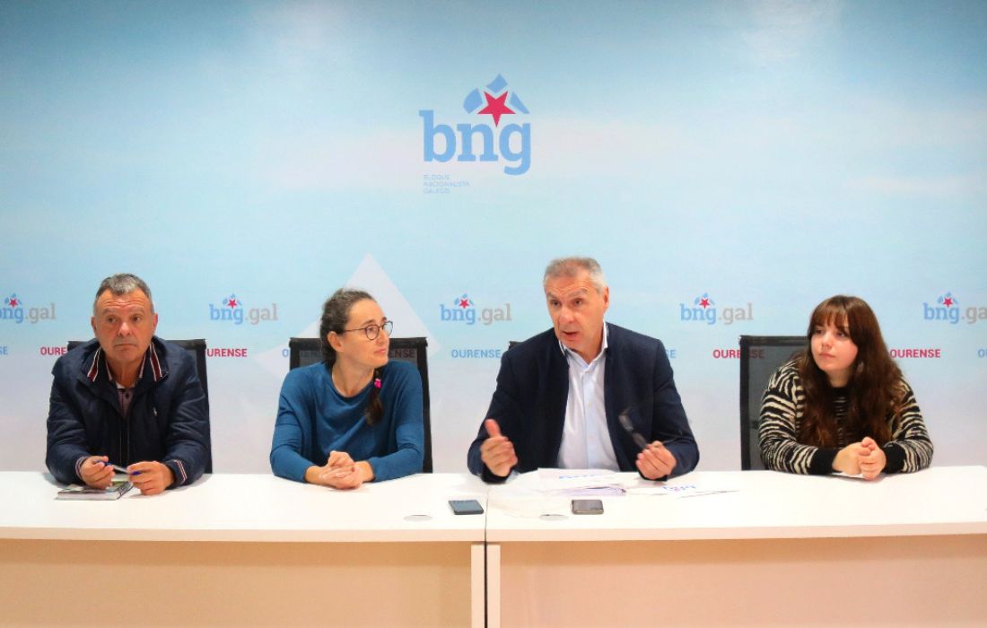 Xosé Manuel Puga, Rhut Reza, Luís Seara e Erea Blanco. BNG Ourense