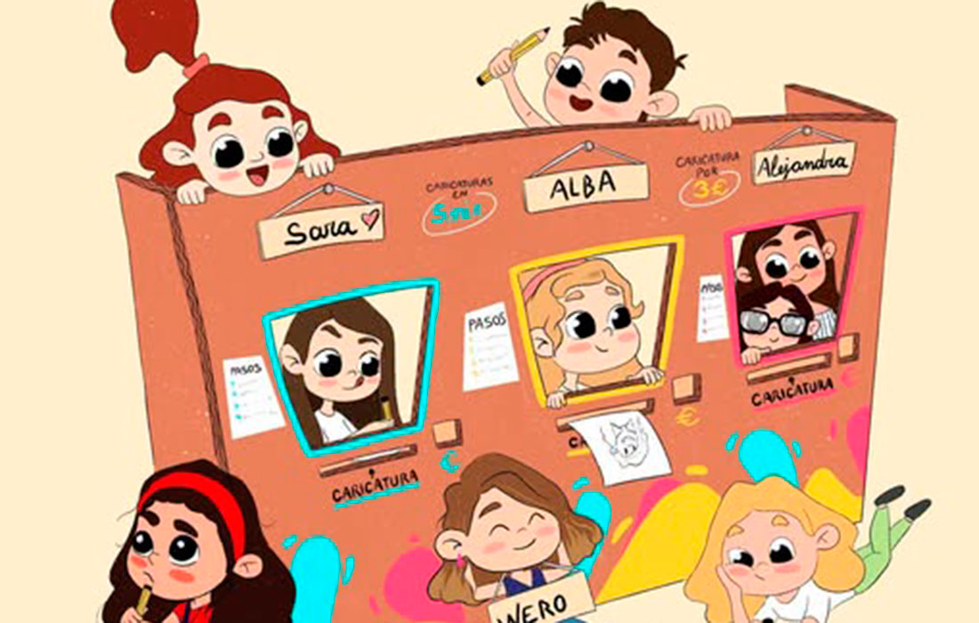 Caricaturas-nenos-pintura-debuxo-xogar