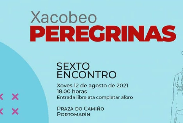 cartel xacobeo peregrinas portomarin