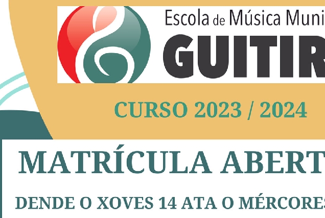 matricula escola de musica guitiriz portada