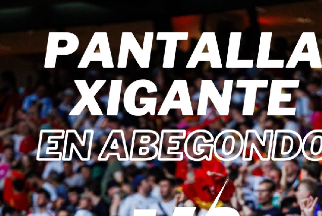 Imaxe do cartel da pantalla xigante en Abegondo