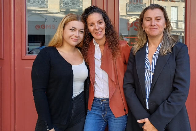 Alba Iglesias, María Fernández e Natalia González, PSdeG-PSOE de Ourense