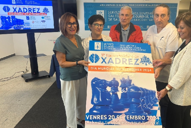 Presentación do torneo solidario de xadrez no CHUO